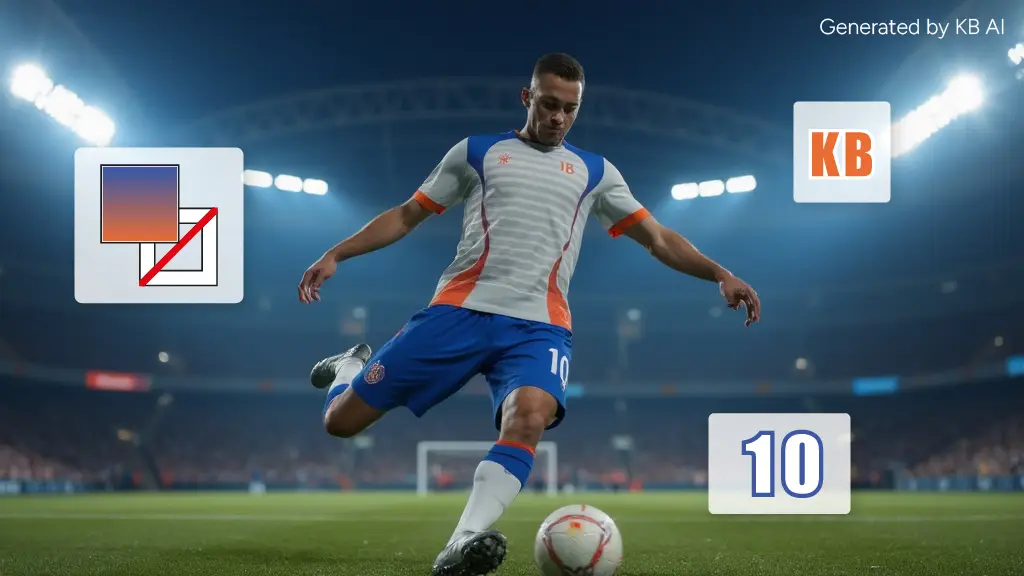 Benefits Kit Builder 3D product customizer. AI generated image of football player with design generated from product set up using 3D customization.