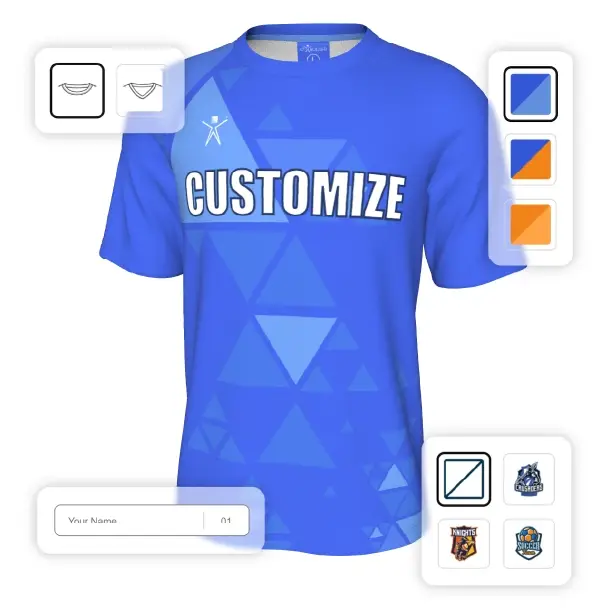 kit builder - custom products being customized with different collars, colours, logos and text